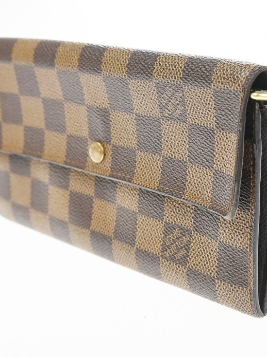 LOUIS VUITTON Porte Monnaie Credit Long Bifold Wallet Damier  LOUIS VUITTON Porte Monnaie Credit Long Bifold Wallet Damier BN N61725 04KD006